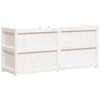 vidaXL Fioriera da Giardino Bianca 150x50x70 cm Legno Massello di Pino