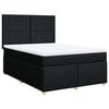 vidaXL Giroletto a Molle con Materasso Nero 140x190 cm in Tessuto