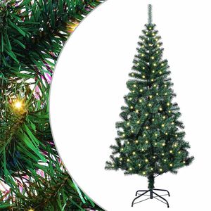 vidaXL Albero di Natale artificiale con luci integrate Verde 150 cm