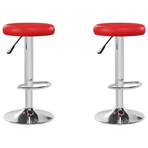vidaXL Sgabelli da Bar 2 pz Rossi in Similpelle