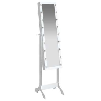 vidaXL Specchio Autoportante con LED Bianco 34x37x146 cm