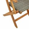 vidaXL Sedie Giardino Pieghevoli 8pz Grigie Polyrattan Legno Massello