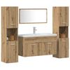 vidaXL Set Mobili da Bagno 4 pz Rovere Artigianale Legno Multistrato