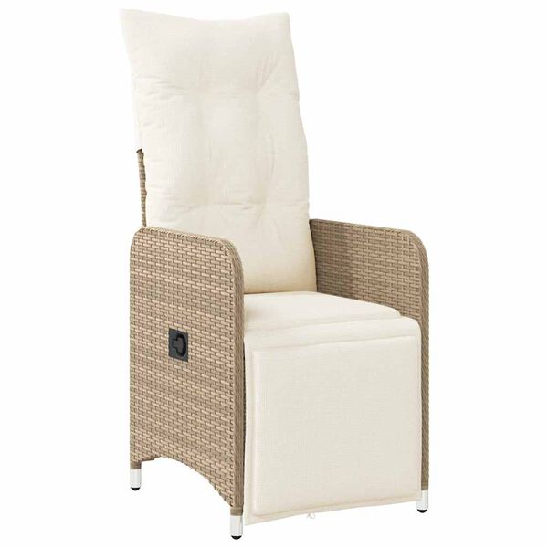 vidaXL Set Bistrò da Giardino 9 pz con Cuscini in Polyrattan Marrone