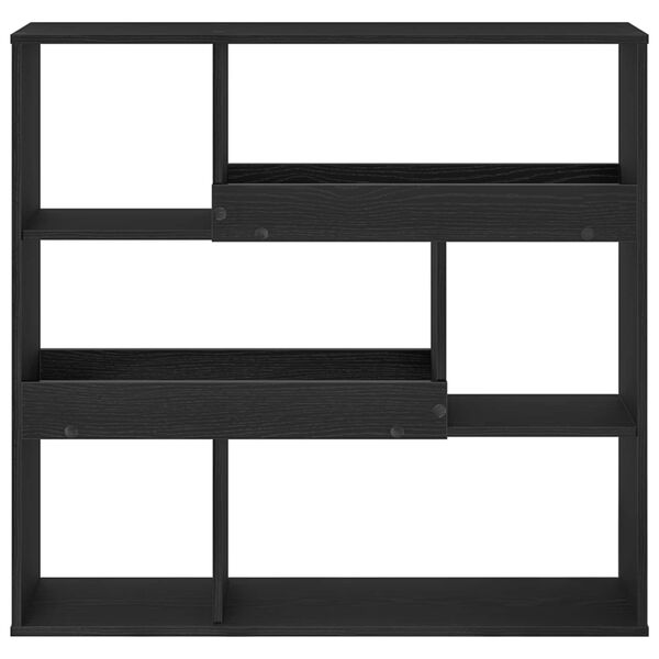 vidaXL Scaffale per Libri Rovere Nero 100 x 33 x 94,5 cm