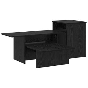 vidaXL Tavolo consolle Rovere Nero 91,5 x 35 x 38,5 cm