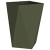 vidaXL Fioriera 2 pcs Verde oliva 50 x 50 x 75 cm Acciaio