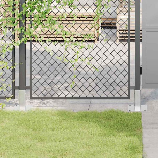 vidaXL Basi per Pali Quadrate 4 pz Argento 51x51 mm in Acciaio Zincato