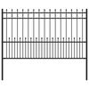 vidaXL Recinzione a anello con picchetti Nero 200 x 130 cm