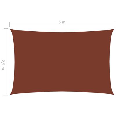 vidaXL Parasole a Vela Tessuto Oxford Rettangolare 2x4,5m Terracotta