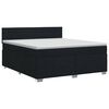 vidaXL Letto box spring con materasso Nero 180 x 200 cm Tessuto