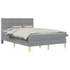 vidaXL Struttura letto con materasso Grigio Chiaro 160 x 200 cm