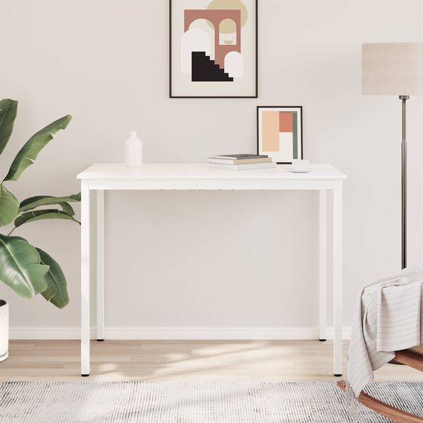 vidaXL Tavolo da bar Bianco 110 x 55 x 105 cm Pino massello