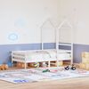 vidaXL Tetto Letto Bambini Bianco 108x70x176,5 cm Legno Massello Pino