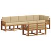 vidaXL Set di divani da esterno con cuscino 8 pcs Naturale e Beige
