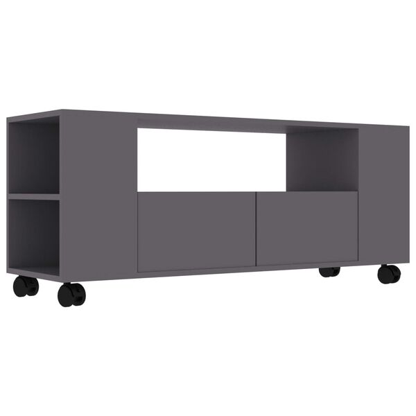 vidaXL Mobile Porta TV Grigio 120x35x48 cm in Legno Multistrato