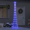vidaXL Albero di Natale LED con 290 LED Blu 70 x 70 x 250 cm Metallo