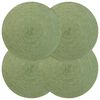 vidaXL Sottobicchieri in juta 4 pz Verde oliva 100% Juta Tossa