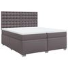 vidaXL Giroletto a Molle con Materasso Grgio 200x200 cm in Similpelle