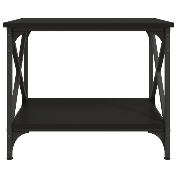 vidaXL Tavolino Nero 55x38x45 cm in Legno Multistrato