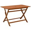 vidaXL Tavolo Giardino Pieghevole 120x70x75cm Legno Massello Eucalipto