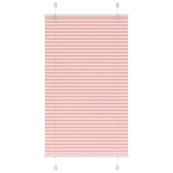vidaXL Tenda Plissettata Rosa 75x150 cm Larghezza Tessuto 74,4 cm