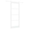 vidaXL Porta scorrevole 93 x 232 cm Legno massello di pino e vetro