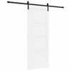 vidaXL Porta scorrevole Bianco 83 x 202 cm Legno Massello di Pino