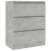 vidaXL Credenza Grigio Cemento 60x35x76 cm in Legno Multistrato
