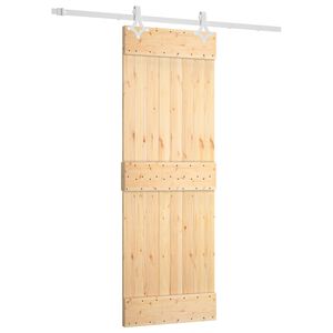 vidaXL Porta scorrevole 70 x 210 cm Naturale e Bianco