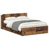vidaXL Telaio del letto con storage Legno antico 140 x 190 cm