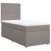 vidaXL Giroletto a Molle con Materasso Tortora 100x200 cm in Tessuto