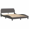 vidaXL Letto Viana con Materasso Grigio 140x200 cm in Similpelle