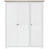 vidaXL Armadio BODO 146x53,5x173 cm Legno Massello Pino Bianco Marrone