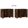 vidaXL Credenza Rovere Fumo 90x34x80 cm in Legno Multistrato