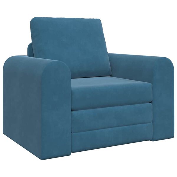 vidaXL Divano letto Blu 98 x 71 x 83 cm Velluto