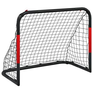 vidaXL Porta da Calcio con Rete Rossa e Nera 90x48x71 cm in Acciaio