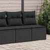 vidaXL Set Divani da Giardino con Cuscini 2 pz Nero Polyrattan Acacia