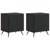 vidaXL Armadio da Notte 2 pcs Nero 43 x 34,5 x 50 cm