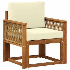 vidaXL Divano centrale per esterno Legno di Acacia Massello Naturale