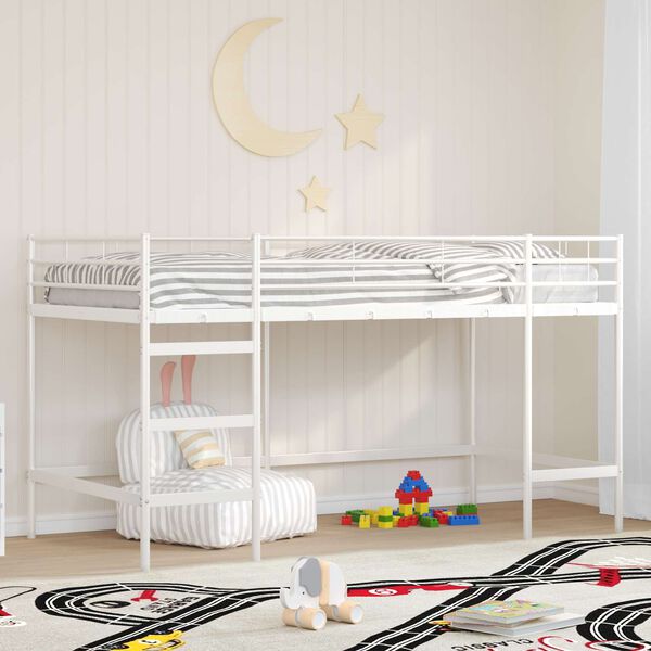 vidaXL Struttura del letto loft per bambini Bianco 79,5 x 200 cm