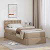 vidaXL Letto con contenitore e materasso Cappuccino 90 x 200 cm