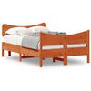vidaXL Giroletto senza Materasso Marrone Cera 120x200 cm Legno di Pino