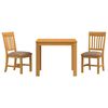 vidaXL Set da pranzo 3 pz Grigio Legno di Quercia Massello