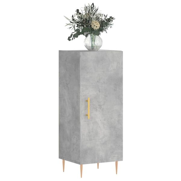 vidaXL Credenza Grigio Cemento 34,5x34x90 cm in Legno Multistrato
