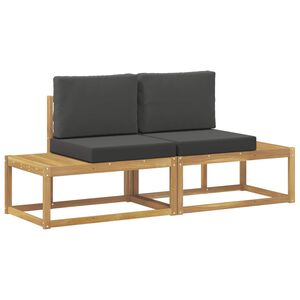 vidaXL Divano da Esterno 2 Pezzo Bianco Legno di Acacia Massello