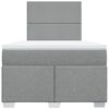 vidaXL Giroletto a Molle con Materasso Grigio Chiaro 120x190cm Tessuto