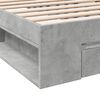 vidaXL Giroletto Cassetto Grigio Cemento 100x200 cm Legno Multistrato