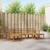 vidaXL Set di divani da esterno 6 pcs Naturale Legno multistrato