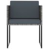 vidaXL Set Pranzo da Giardino 9 pz con Cuscini in Polyrattan Grigio